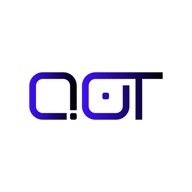 Logotipo QOT creativo moderno minimalista monograma inicial símbolo tipografía vectorial diseño elegante de iconos