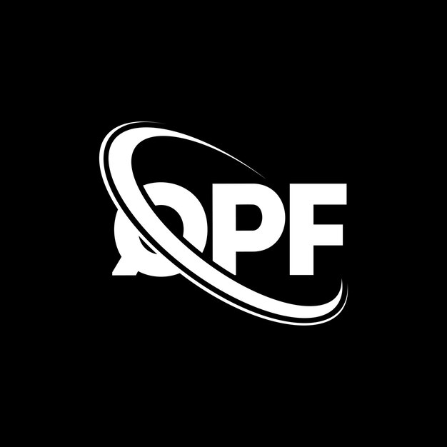 El logotipo de QPF, la letra QPF, el diseño del logotipo de la carta QPF, las iniciales del logotipo QPF vinculadas con un círculo y un monograma en mayúsculas, el logotipo QFP, la tipografía para el negocio tecnológico y la marca inmobiliaria.