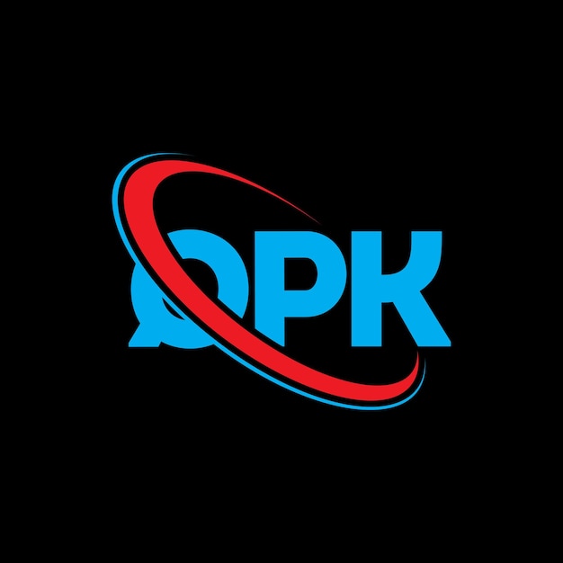 Logotipo QPK letra QPK diseño de logotipo de letra Iniciales Logotipo QpK vinculado con círculo y mayúscula Logotipo de monograma QPK tipografía para negocios tecnológicos y marca inmobiliaria
