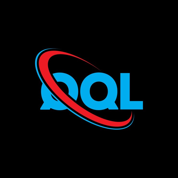 Vector logotipo qql: diseño de logotipo de letra qql. iniciales: logotipo qql vinculado con círculo y monograma en mayúscula. logotipo qql: tipografía para negocios tecnológicos y marca inmobiliaria.