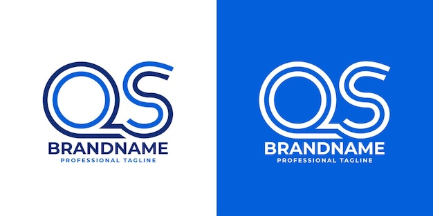 El logotipo QS Line Monogram es adecuado para negocios con las iniciales QS o SQ