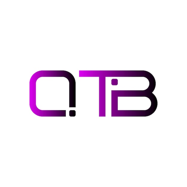 El logotipo de QTB es creativo, moderno, minimalista, inicial, monograma, símbolo, tipografía vectorial y diseño elegante de iconos.