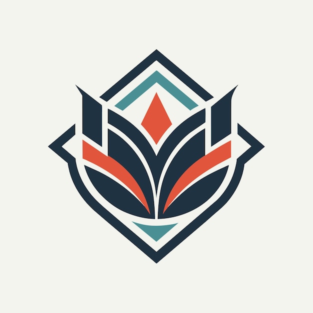 Un logotipo que presenta una flor con formas y patrones geométricos para un aspecto moderno Incluya formas y modelos únicos para agregar interés visual al logotipo