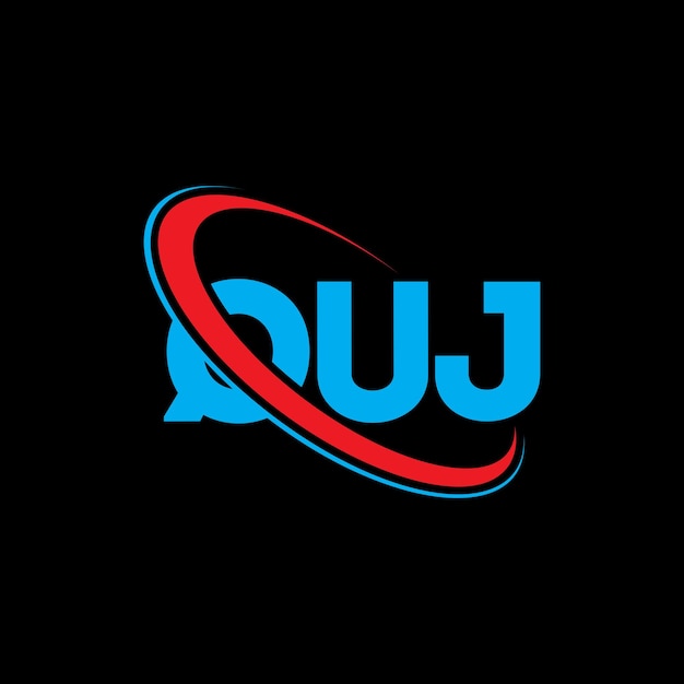 Logotipo QUJ letra QUJ diseño de logotipo de letra Iniciales QUJ logotipo vinculado con círculo y mayúscula monograma logo QUJ tipografía para negocios de tecnología y marca inmobiliaria