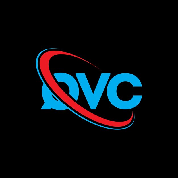 El logotipo QVC, la letra QVC, el diseño del logotipo de la carta QVC, las iniciales, el logotipo de QVC vinculado con un círculo y un monograma en mayúsculas, la tipografía QVC para el negocio tecnológico y la marca inmobiliaria.