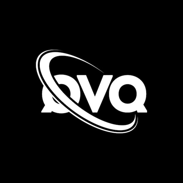 Logotipo QVQ letra QVQ diseño de logotipo de letra Iniciales Logo QVQ vinculado con círculo y mayúscula Monograma logo QVQ tipografía para negocios tecnológicos y marca inmobiliaria