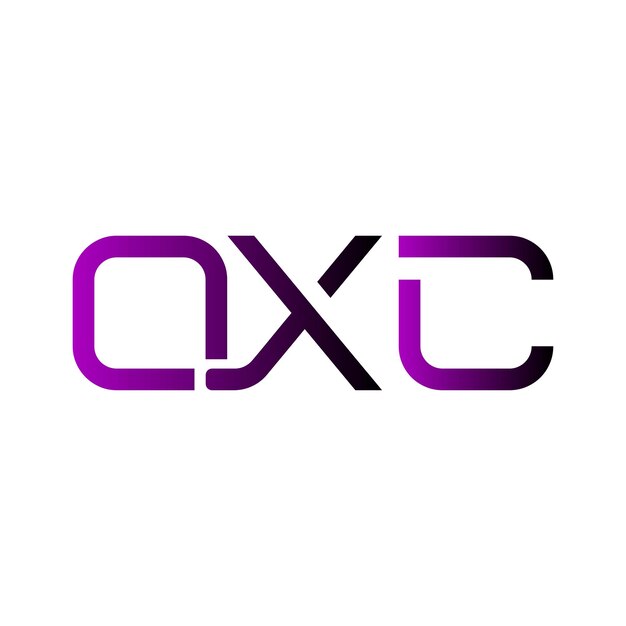 El logotipo de QXC es creativo, moderno, minimalista, inicial, monograma, símbolo, tipografía vectorial y diseño elegante de iconos.