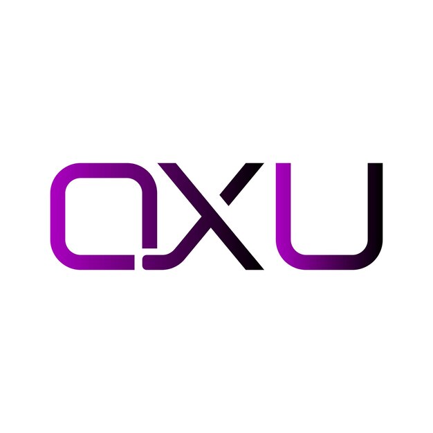 El logotipo de QXU es creativo, moderno, minimalista, inicial, monograma, símbolo, tipografía vectorial y diseño elegante de iconos.