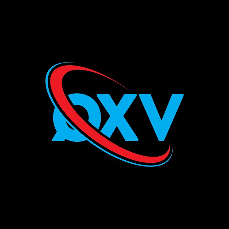 Vector logotipo qxv letra qxv letra diseño de logotipo iniciales logotipo qxv vinculado con círculo y mayúscula monograma logotipo q xv tipografía para negocios de tecnología y marca inmobiliaria