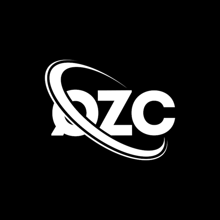 Vector logotipo qzc letra qzc diseño de logotipo de letra iniciales logo qzc vinculado con círculo y mayúscula logotipo monograma qzc tipografía para negocios de tecnología y marca inmobiliaria