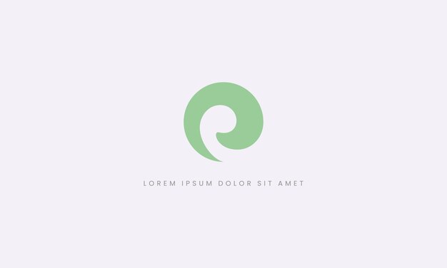 logotipo R abstracto y forma de círculo o