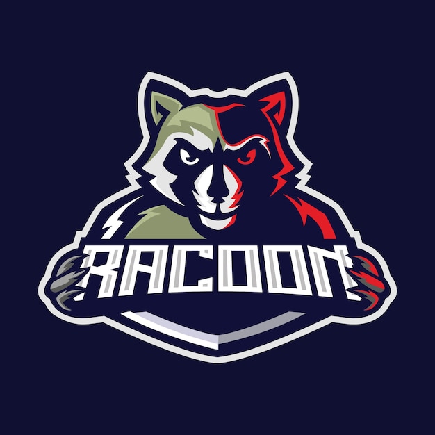Logotipo de racoon e sport