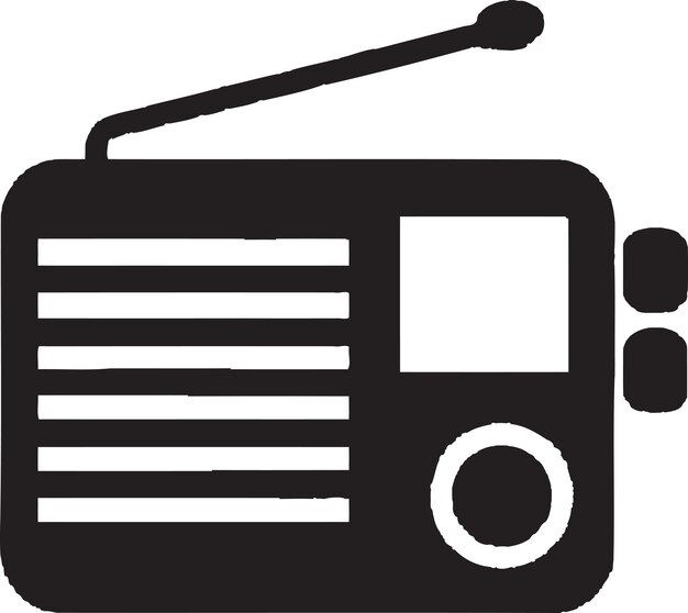 Logotipo de radio retro que lleva la nostalgia a las ondas