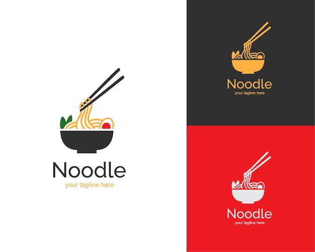 Logotipo de ramen de comida japonesa