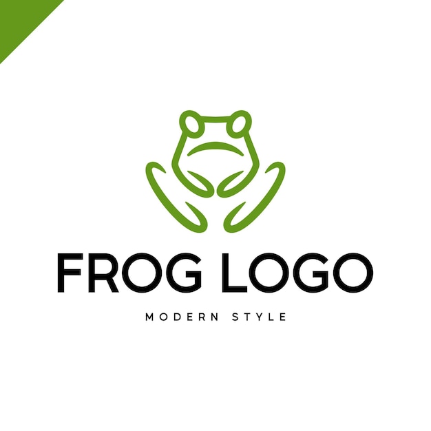 Logotipo de la rana Estilo moderno Logotipo de minimalismo animal