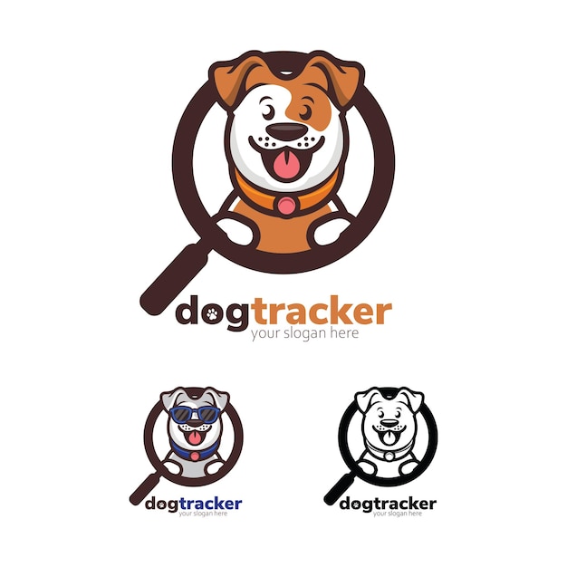 logotipo de rastreador de perros
