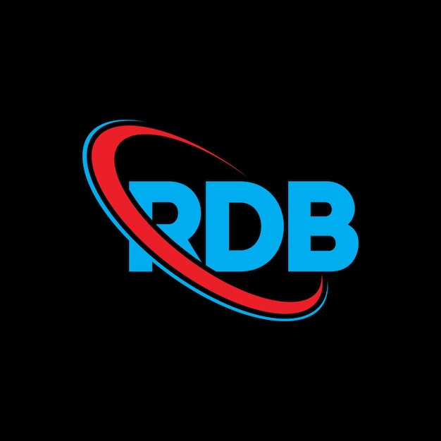 Logotipo RDB RDB letra RDB letra diseño logotipo iniciales RDB logotipo vinculado con círculo y mayúscula monograma logotipo RDB tipografía para negocios de tecnología y marca inmobiliaria