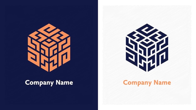 Logotipo rectangular premium