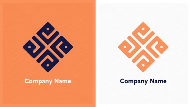 Logotipo rectangular premium