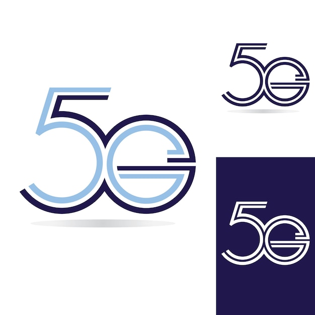 Logotipo de red 5G Logotipo de red Conexión 5G Número 5 y letra G