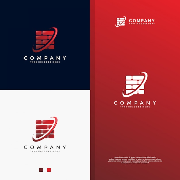 Vector logotipo de red brick