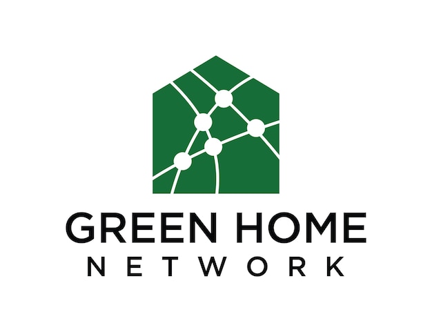 Vector logotipo de la red de casas verdes