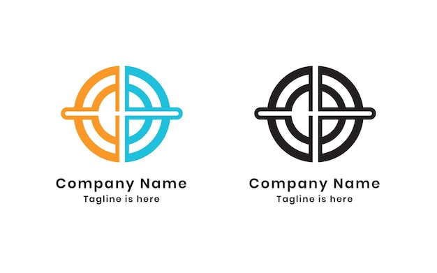 logotipo de red de conexión moderna azul