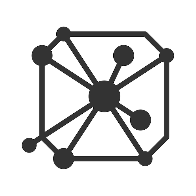 Logotipo de red global Logotipo de tecnología Logotipo de software Diseño Internet Vector Símbolo Icono