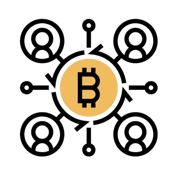 Logotipo de la red de intercambio de criptomonedas Comercio digital descentralizado y seguro