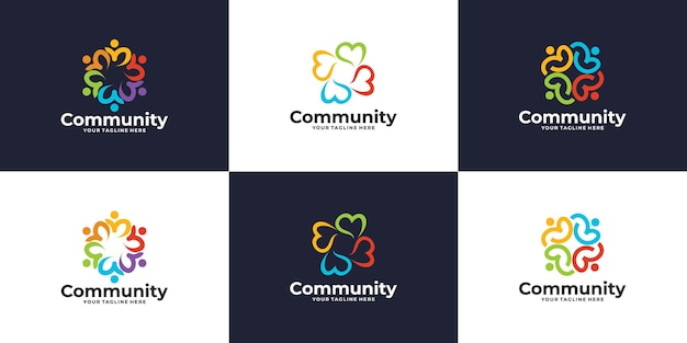 Logotipo de red social, colección de logotipos comunitarios.