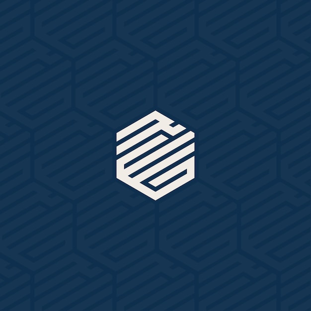 Logotipo de REG con diseño de patrón de fondo
