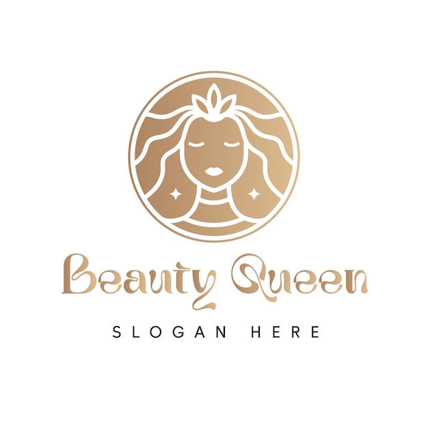 El logotipo de la reina de la belleza de lujo