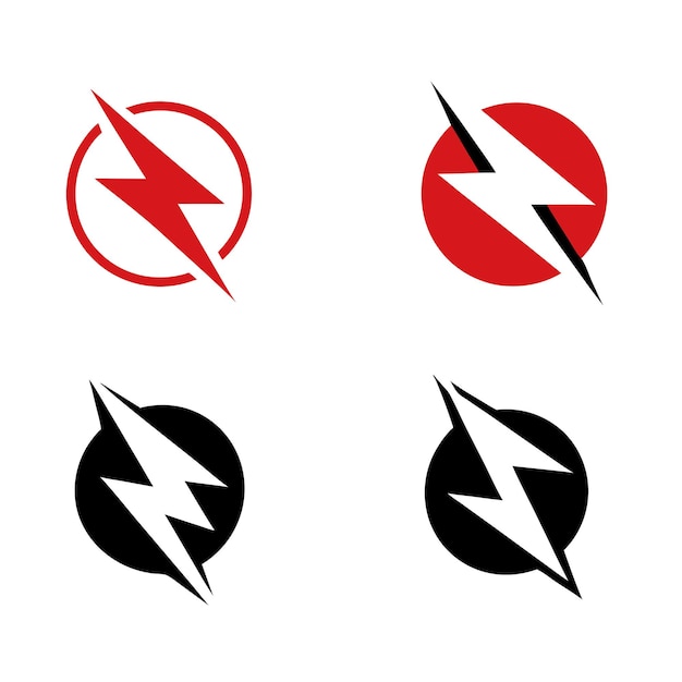 Logotipo de relámpago Template de diseño de ilustración de íconos vectoriales 4