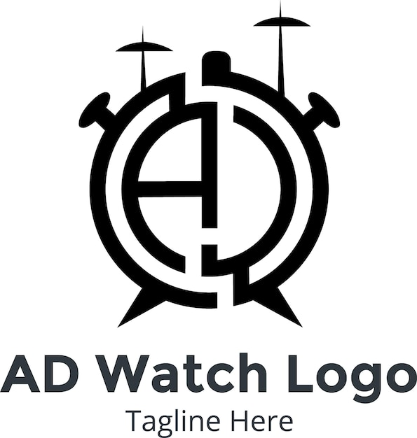 El logotipo del reloj AD