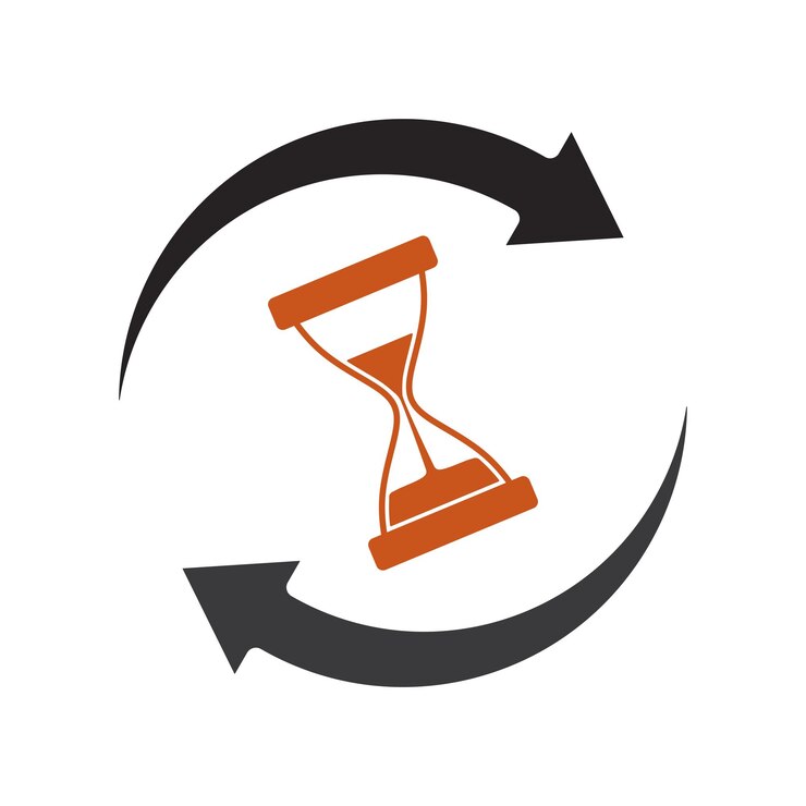 Vector el logotipo del reloj de arena