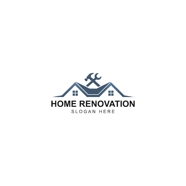 Logotipo de renovación del hogar simple