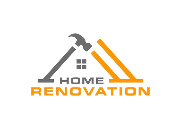 Vector logotipo de renovación de hogar