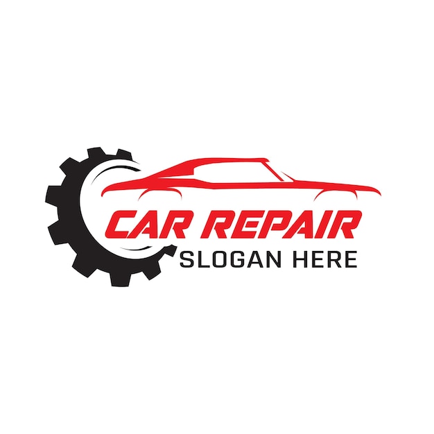 un logotipo de reparación de coches que dice reparación de automóviles aquí