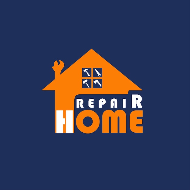 Vector logotipo de reparación en el hogar