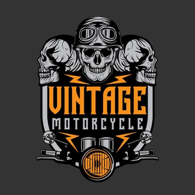 Logotipo de reparación de motocicletas vintage