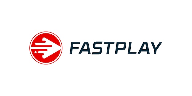 Logotipo de reproducción y efectos de velocidad Diseño del logotipo del símbolo de reproducción de medios Icono multimedia del logotipo de medios