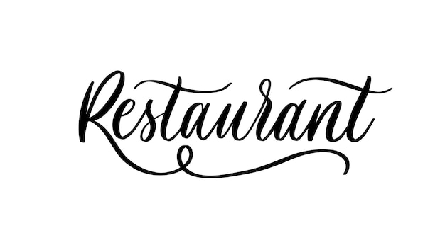 Logotipo del restaurante Ícono o símbolo para el menú de diseño cantina o café Letras ilustración vectorial