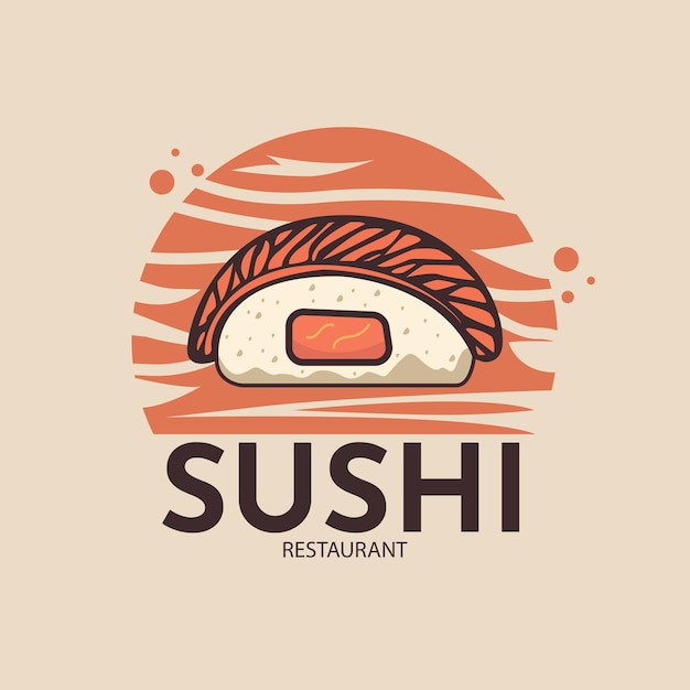 Logotipo restaurante japonés, logotipo de sushi