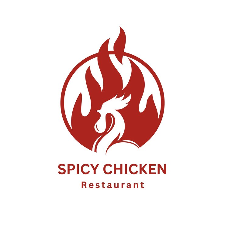 Logotipo de restaurante de pollo picante