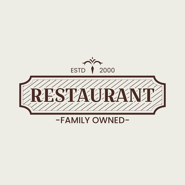 Logotipo de restaurante retro