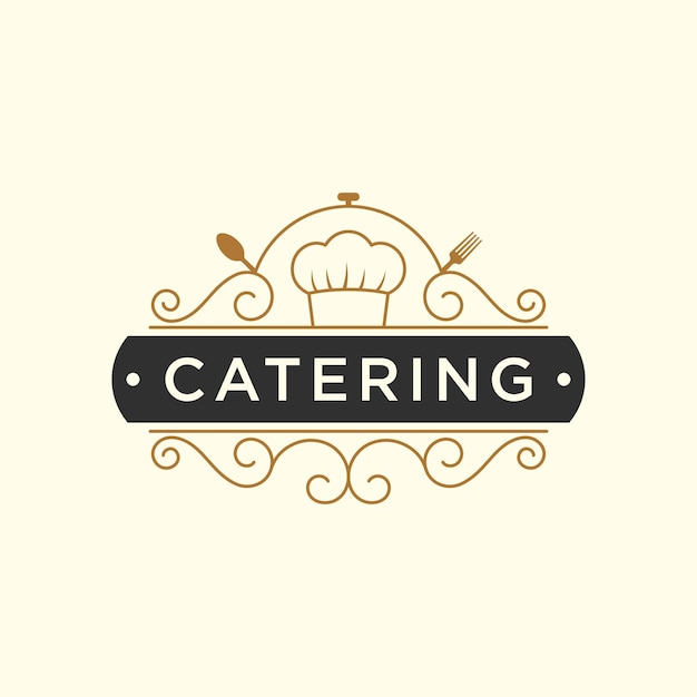 El logotipo del restaurante de servicio de catering.