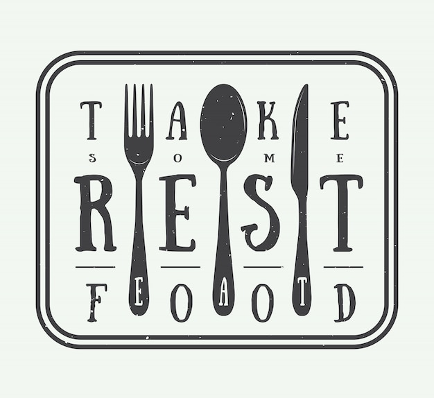 Logotipo de restaurante vintage