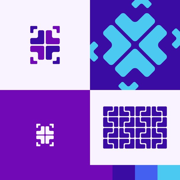 Logotipo resumen Moderno más más vector cruzado