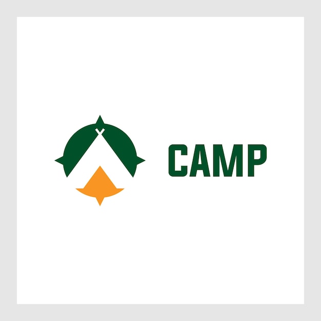 Logotipo retro de camping y aventura al aire libre. El emblema de los Cub Scouts.