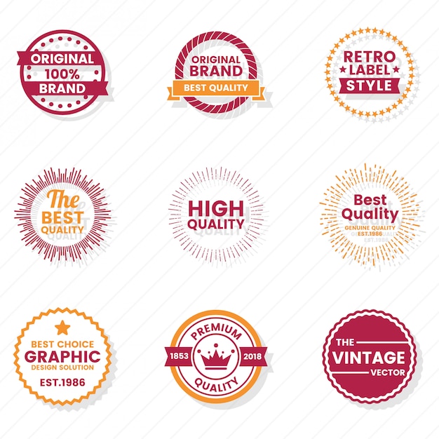 Logotipo retro vectorial vintage para el estandarte